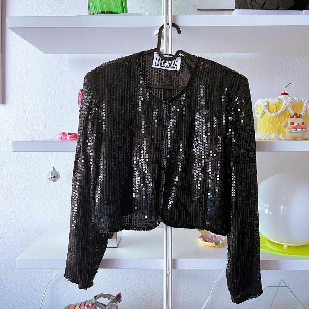 Linsdissima black sequin jacket